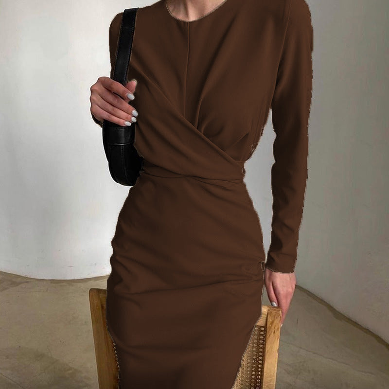 French-Inspired Long-Sleeve Midi Dress — product image 12