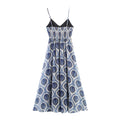 Vestido de chifón suelto de estilo francés con tirantes