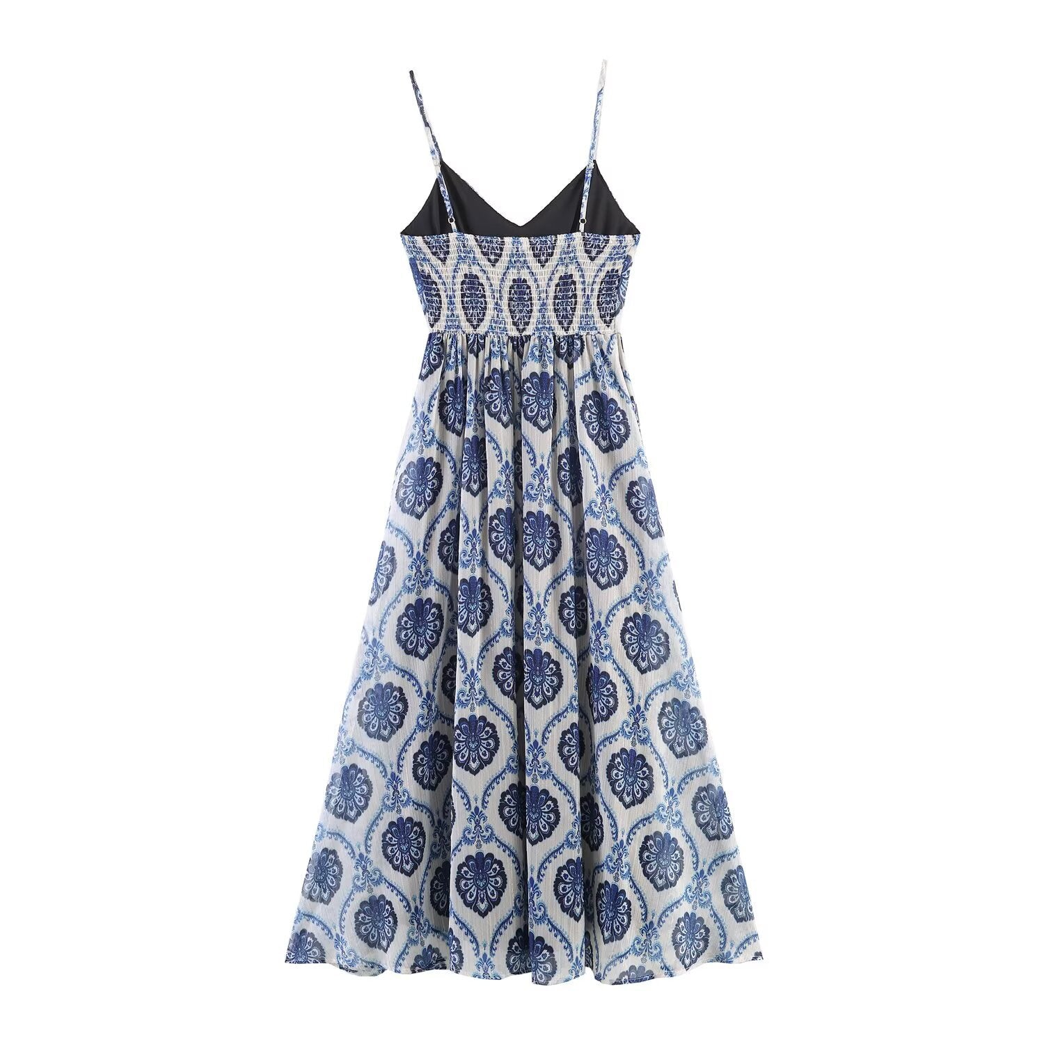 Vestido de chifón suelto de estilo francés con tirantes