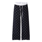 Pantalon de jogging droit à pois imprimés sur toute la surface