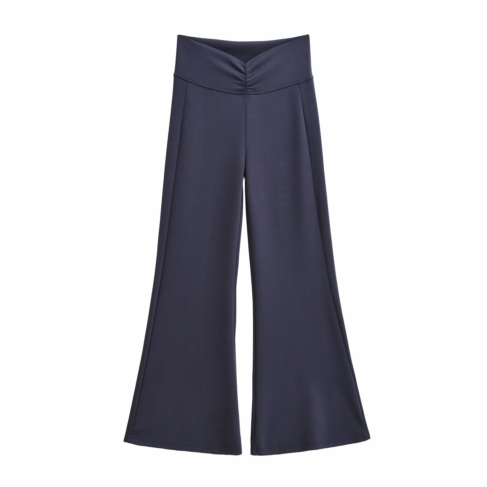 Pantalones casuales acampanados de yoga para mujer, de tejido fluido, cintura media elástica y tacto frío