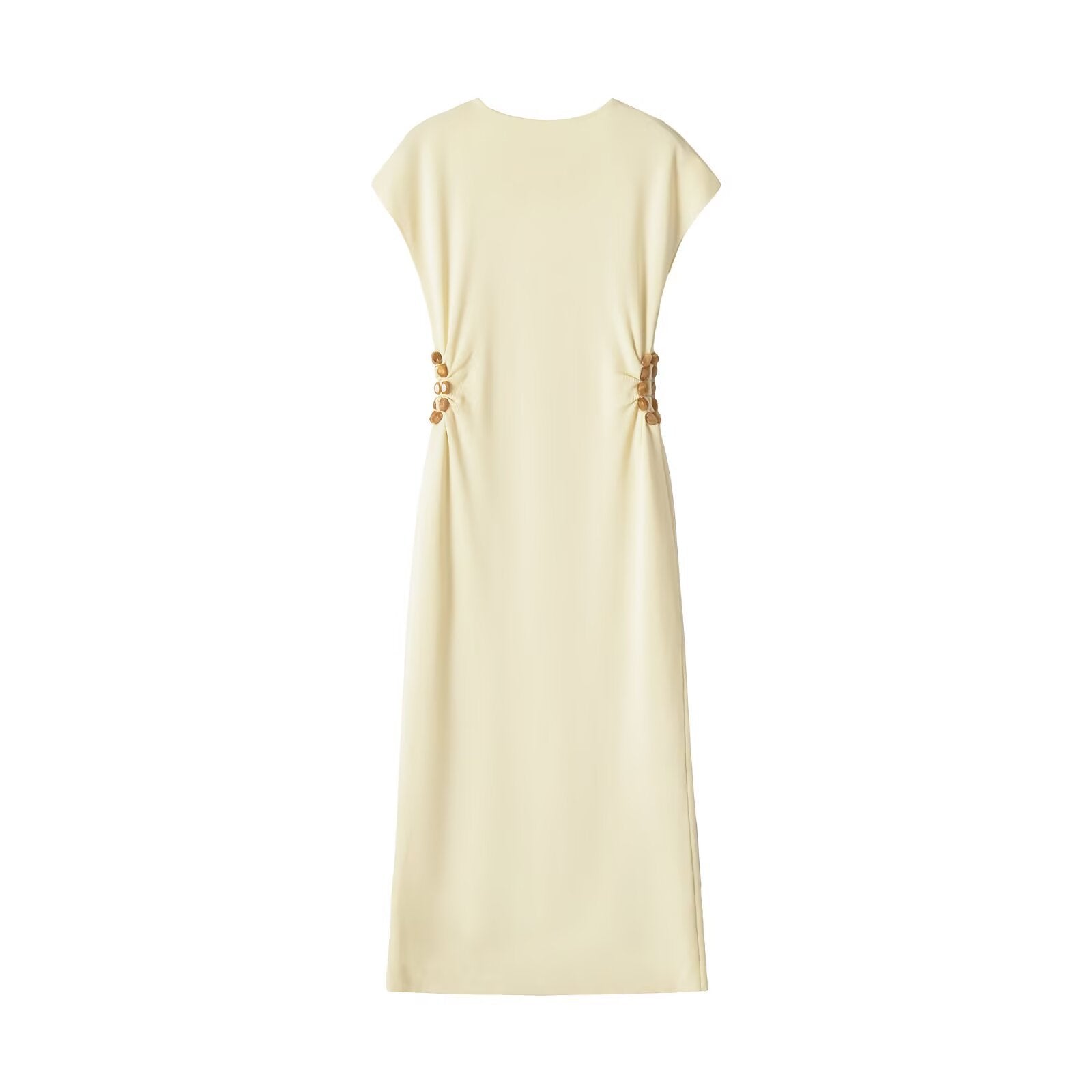 Beaded Open-Knit Short-Sleeve Dress