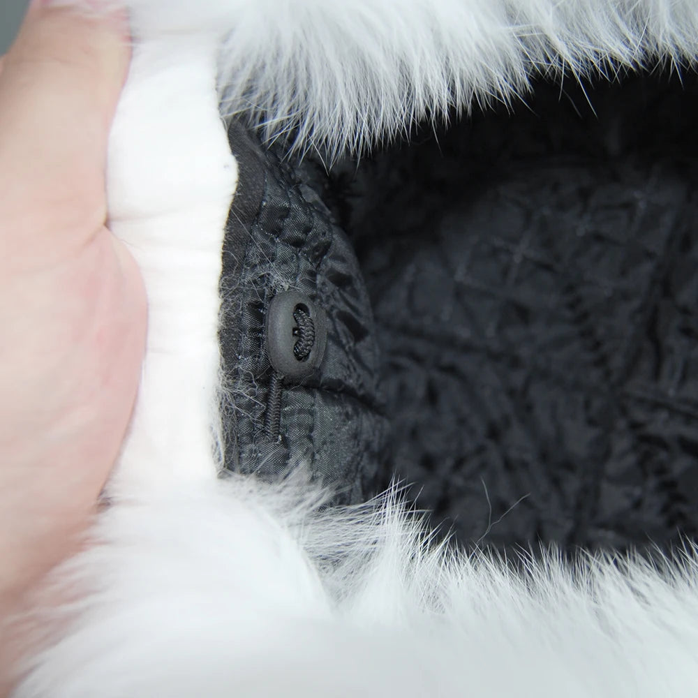 Genuine Fox-Fur Bomber Hat