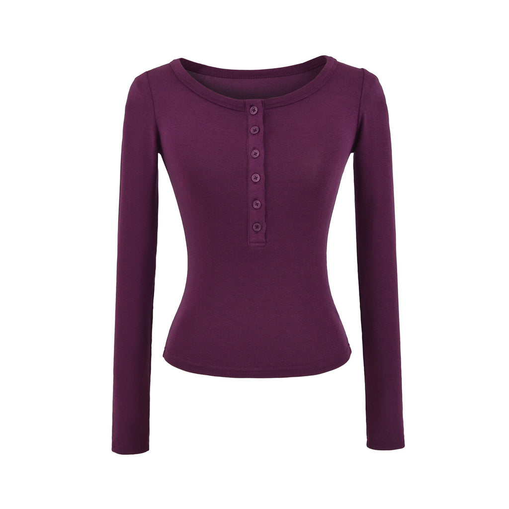 Haut à manches longues en tricot doux et confortable à porter en superposition