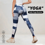 Plaid Peach-Print Active Leggings
