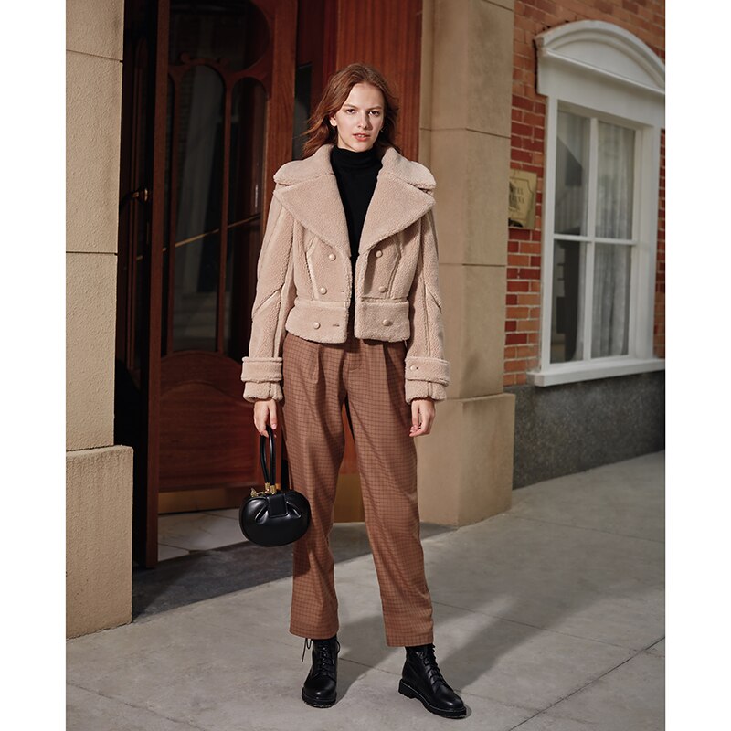 Faux-Shearling Moto Jacket