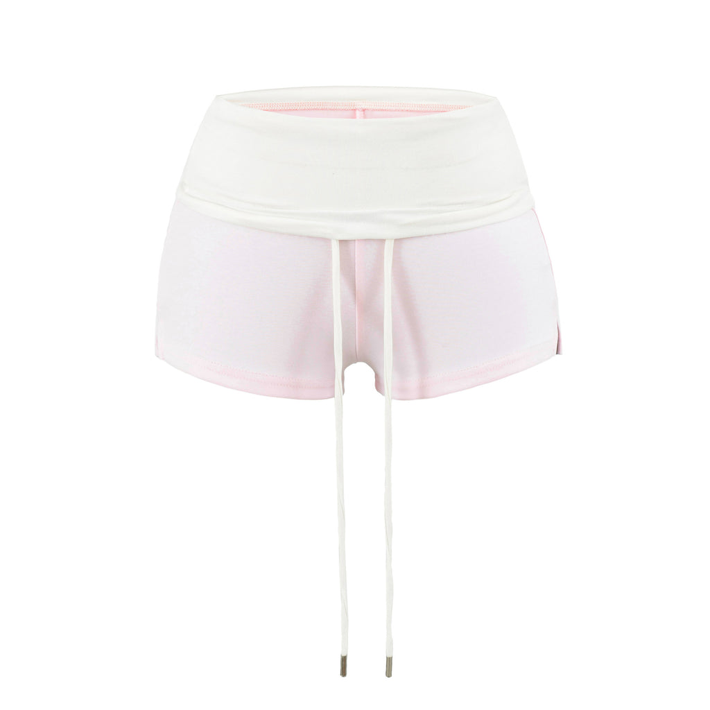 Foldover-Waist Low-Rise Shorts
