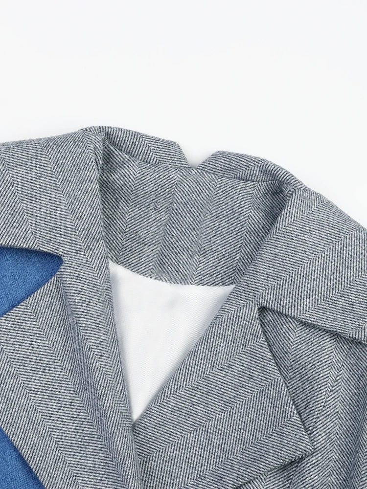 Colour-Block Oversized Parka Coat - view 4