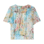 Camisa decorativa de capas con estampado floral