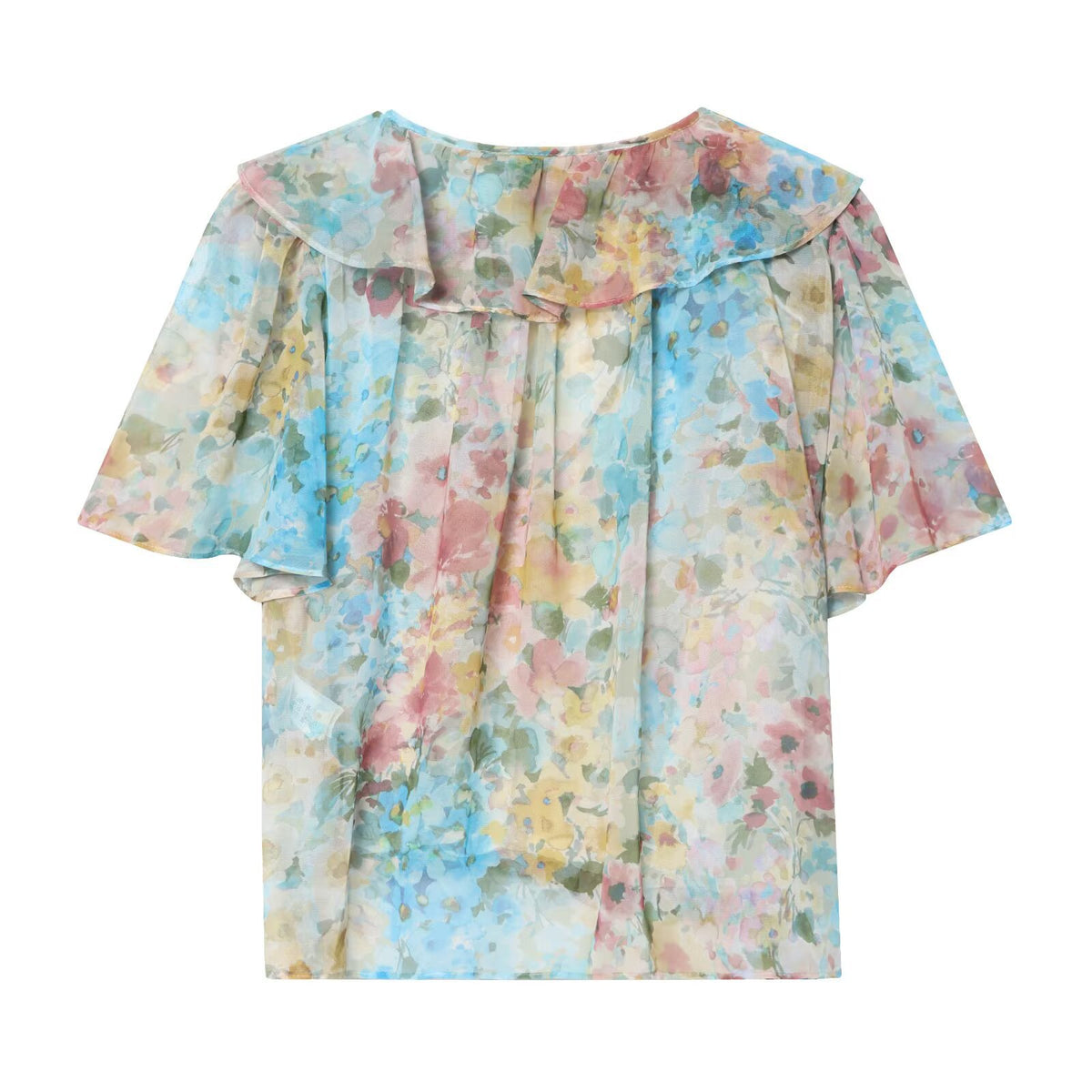 Layered Floral-Print Blouse