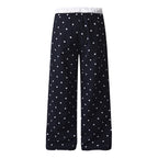 Pantalon de jogging droit à pois imprimés sur toute la surface