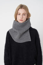 Slit Knit Scarf Pullover