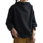 Relaxed High-Neck Pullover Hoodie