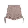 Short décontracté plissé taille mi-haute