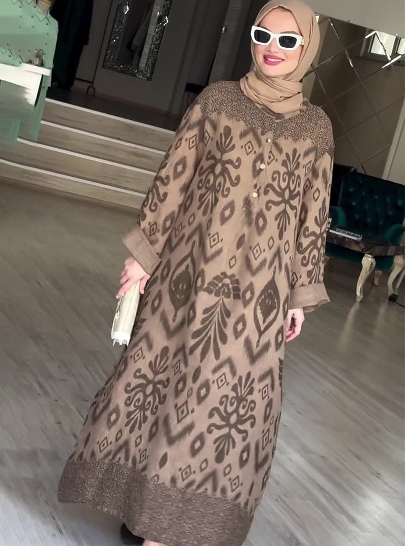 Autumn Floral Long-Sleeve Dress — product image 5