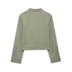 Button-Trim Slim-Fit Jacket