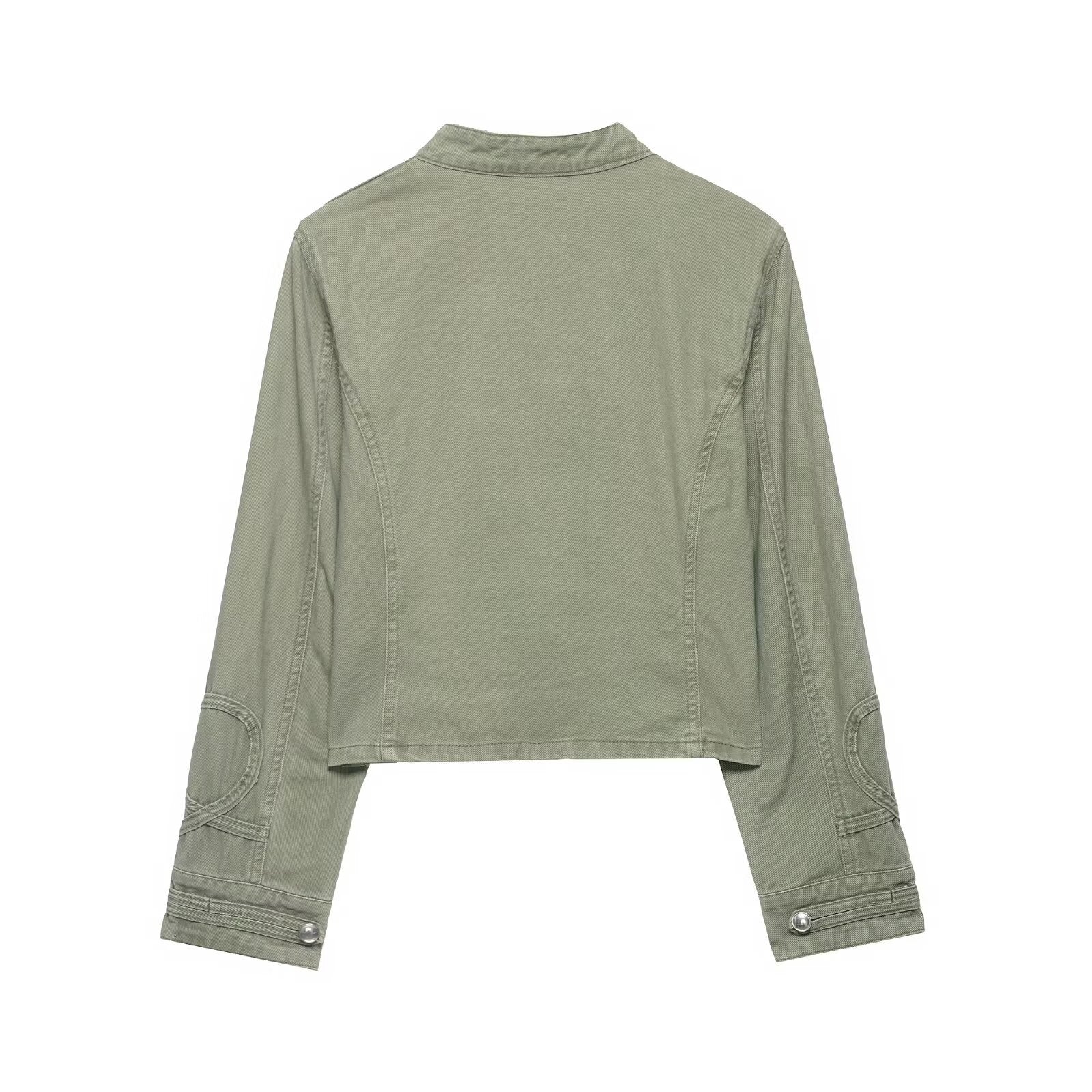 Button-Trim Slim-Fit Jacket