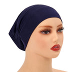 Casquette unie en soie et coton avec doublure, chapeau simple à large bord pour femme