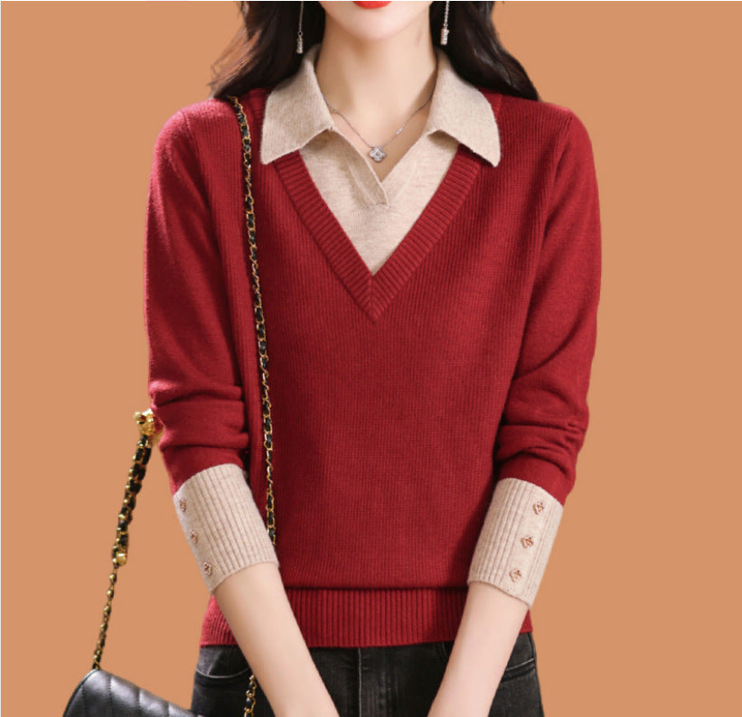 Color-Block Wool-Blend Sweater