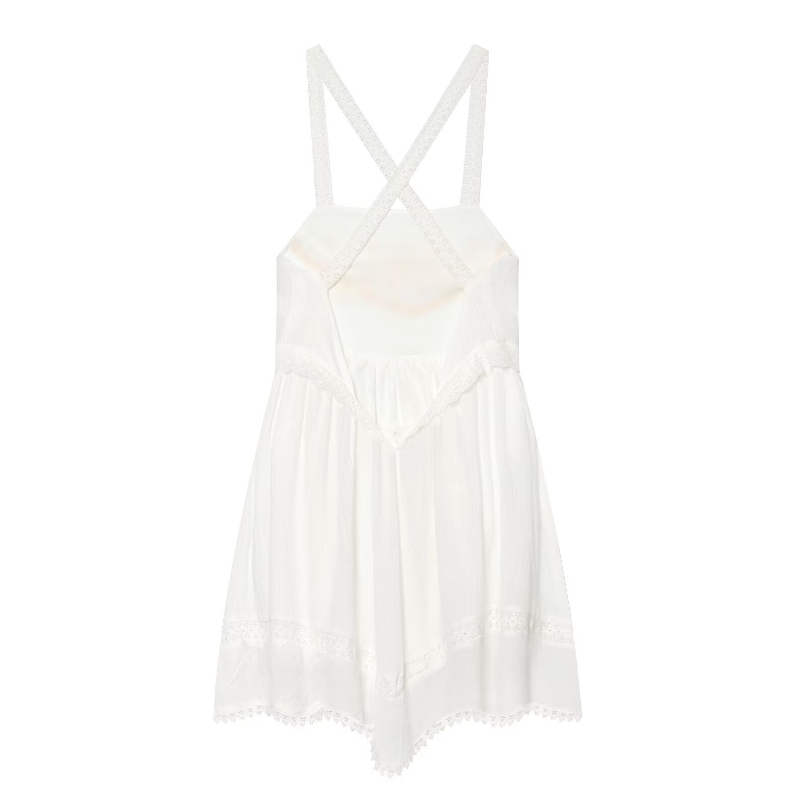 Embroidered Chiffon Mini Dress