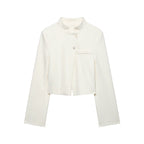Cropped Long-Sleeve Blazer