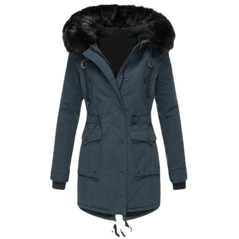 Faux-Fur Trim Parka Jacket