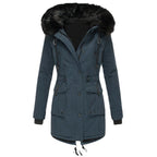 Faux-Fur Trim Parka Jacket