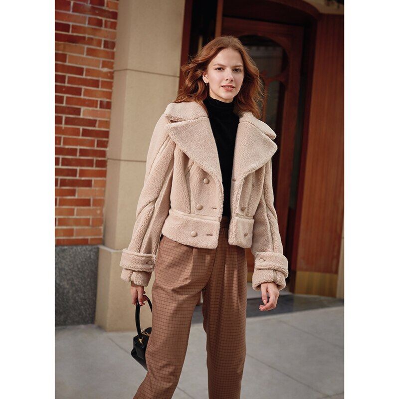 Faux-Shearling Moto Jacket