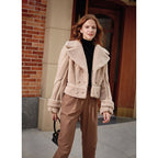 Faux-Shearling Moto Jacket