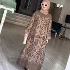 Autumn Floral Long-Sleeve Dress