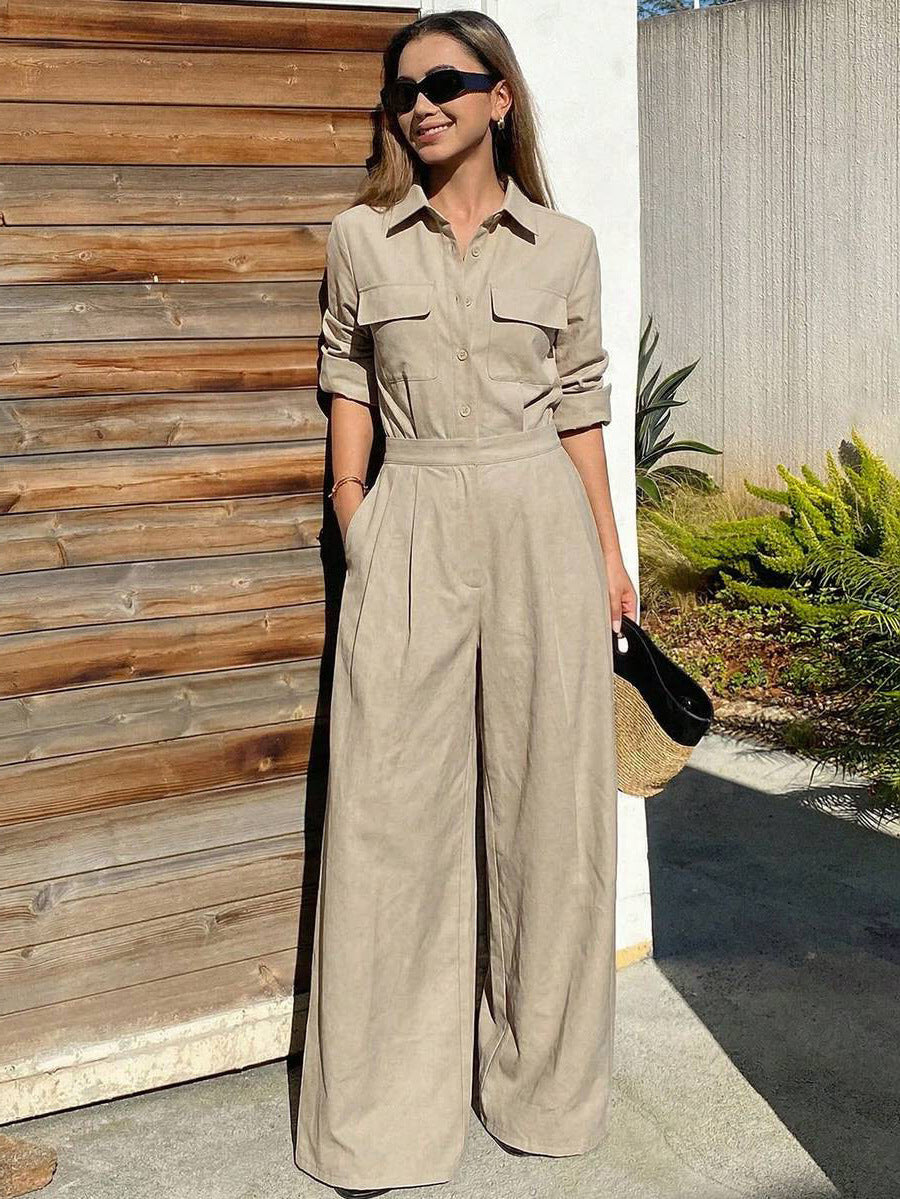 Collared Utility Jumpsuit