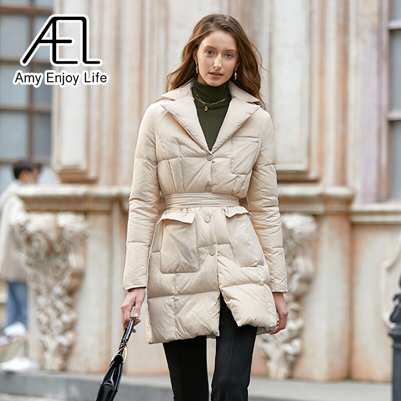 Belted Tailored Puffer Coat