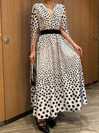 Polka-Dot Slit Maxi Dress — product image 3