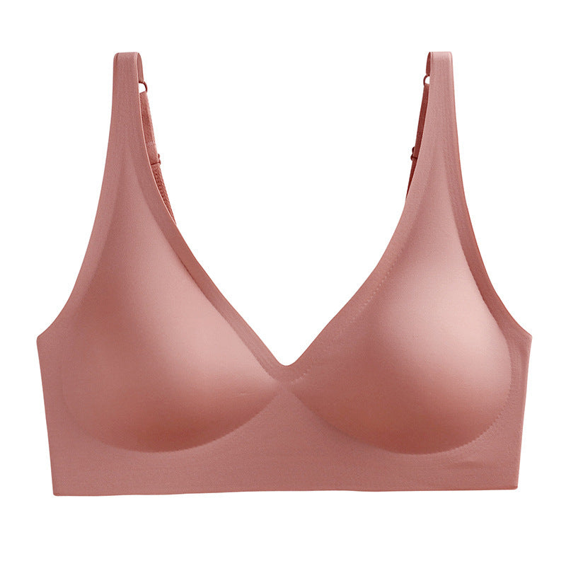 Seamless Jelly-Stripe Wire-Free Bra