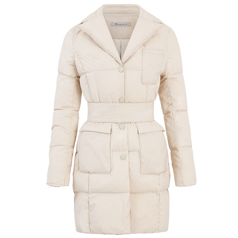 Belted Tailored Puffer Coat