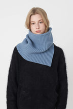 Slit Knit Scarf Pullover