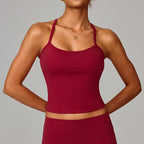 Magnifique gilet de yoga dos, haut de fitness séchant rapidement