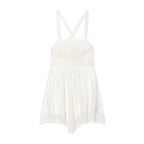 Mini-robe en mousseline brodée pour femme à l'esprit audacieux