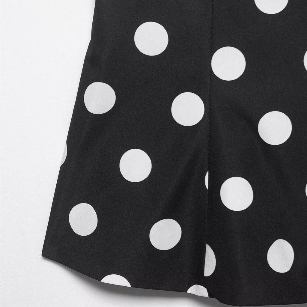 Polka-Dot Bow Halter Top
