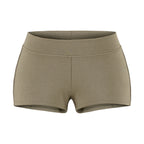 Mini-short moulant évasé, multicolore, de sport basique pour femme, coupe ajustée, tendance