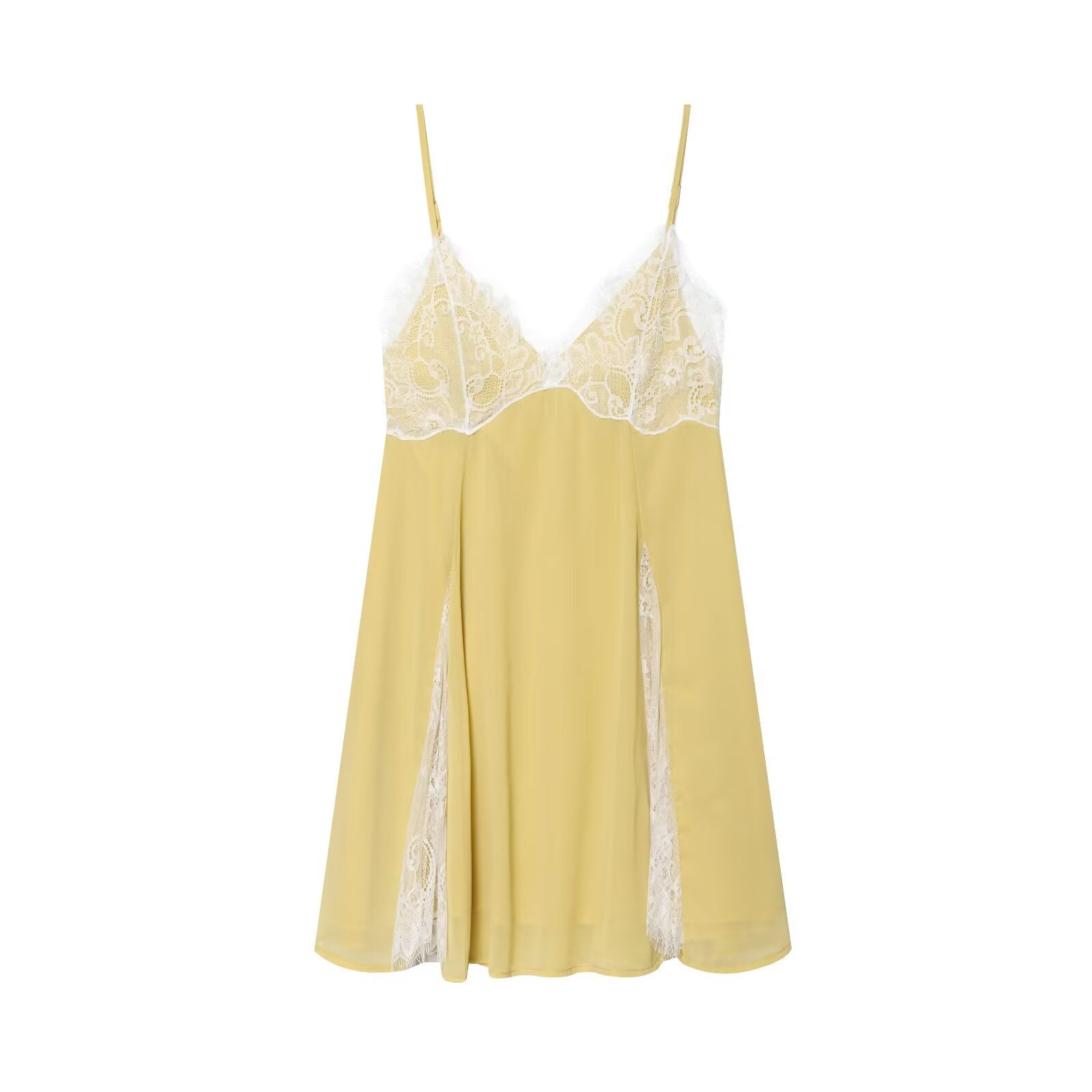 Lace-Trim Bodycon Mini Dress