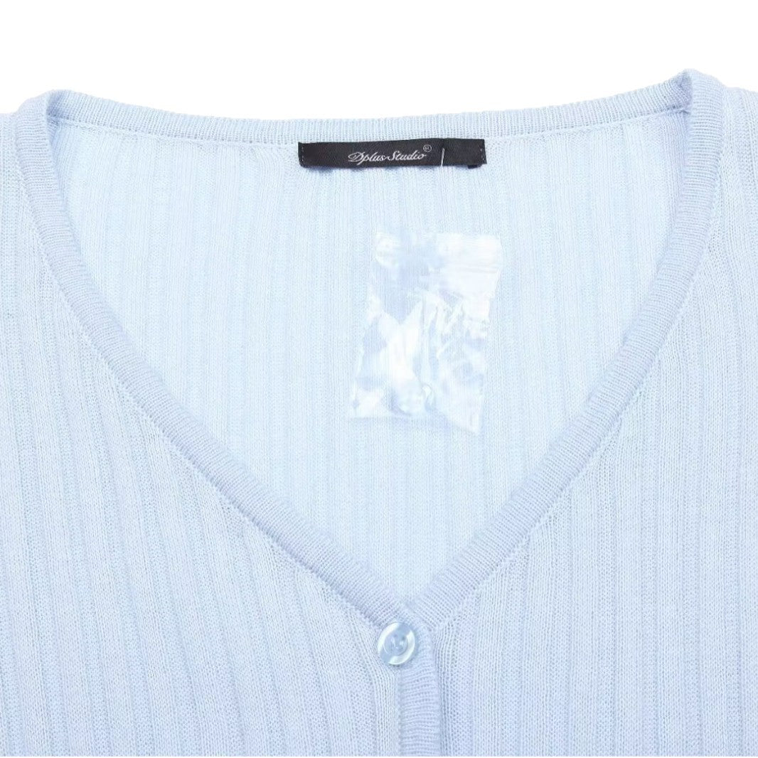 Slim-Fit V-Neck Knit Cardigan