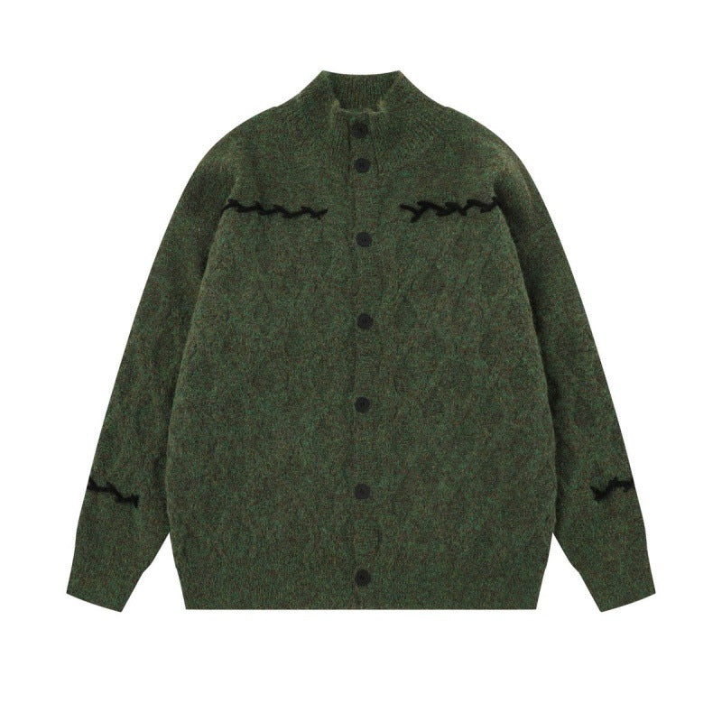 Printed Open-Front Cardigan Jacket