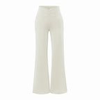 Pantalon de yoga décontracté évasé pour femme, taille mi-haute, extensible et toucher frais
