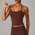 Magnifique gilet de yoga dos, haut de fitness séchant rapidement