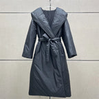 Oversized-Collar Padded Coat