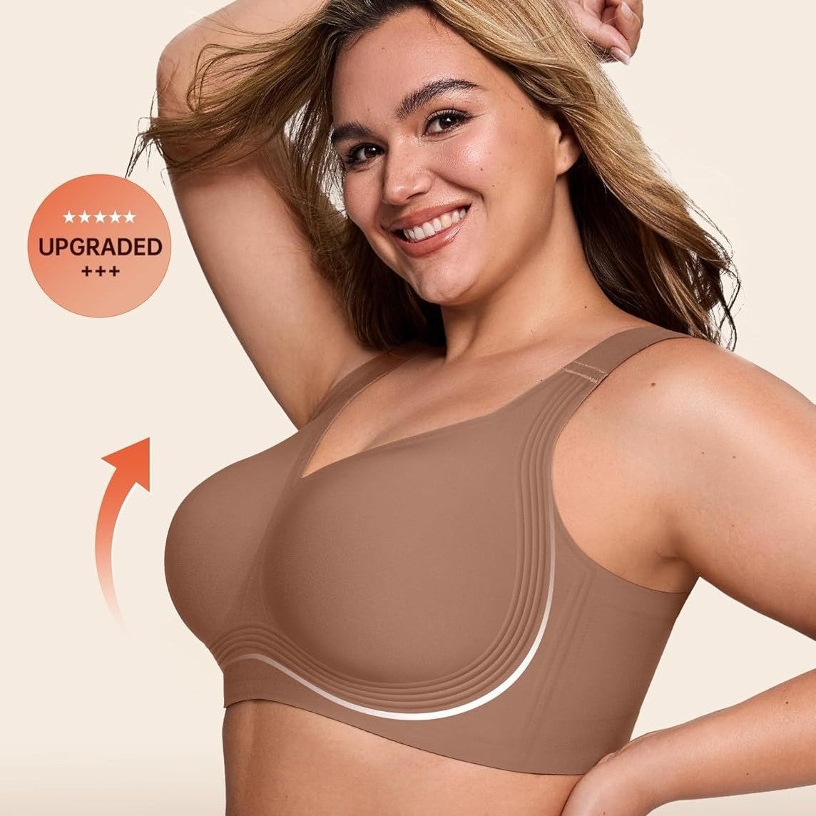 Wire-Free Full-Coverage Push-Up Bra