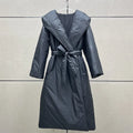 Oversized-Collar Padded Coat