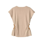 Side-Cutout Sleeveless Top