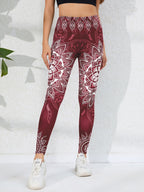 Pantalones de yoga para mujer con estampado de acuarela, de cintura alta, control de abdomen, levantamiento de glúteos, de secado rápido